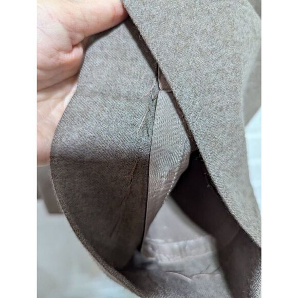 Unbranded Women's Muted Brown Solid Lined Pure Wool Pants Size 10 - Picture 4 of 6